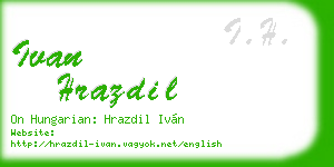 ivan hrazdil business card